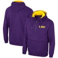 thumbnail image 1 of Men's Colosseum Purple LSU Tigers Half-Zip Hoodie, 1 of 3