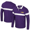 thumbnail image 1 of Men's Colosseum  Purple LSU Tigers Too Cool For School Long Sleeve Polo, 1 of 3