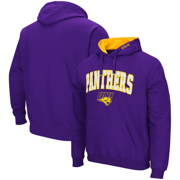 Men's Colosseum Purple Northern Iowa Panthers Arch & Logo 3.0 Pullover Hoodie