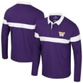 thumbnail image 1 of Men's Colosseum  Purple Washington Huskies Too Cool For School Long Sleeve Polo, 1 of 3