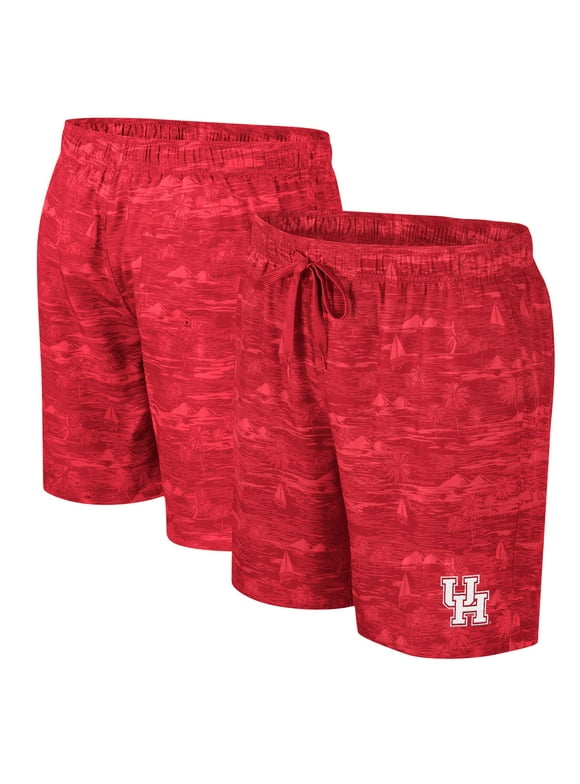 Men's Colosseum Red Houston Cougars Ozark Swim Shorts