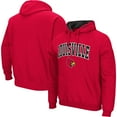 thumbnail image 1 of Men's Colosseum Red Louisville Cardinals Arch & Logo 3.0 Pullover Hoodie, 1 of 3