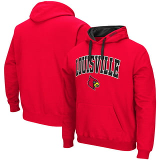 Women's Gameday Couture White Louisville Cardinals Home Team Advantage Leopard Print Oversized Side-Slit Pullover Hoodie Size: Extra Large