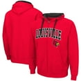 thumbnail image 1 of Men's Colosseum Red Louisville Cardinals Big & Tall Full-Zip Hoodie, 1 of 3