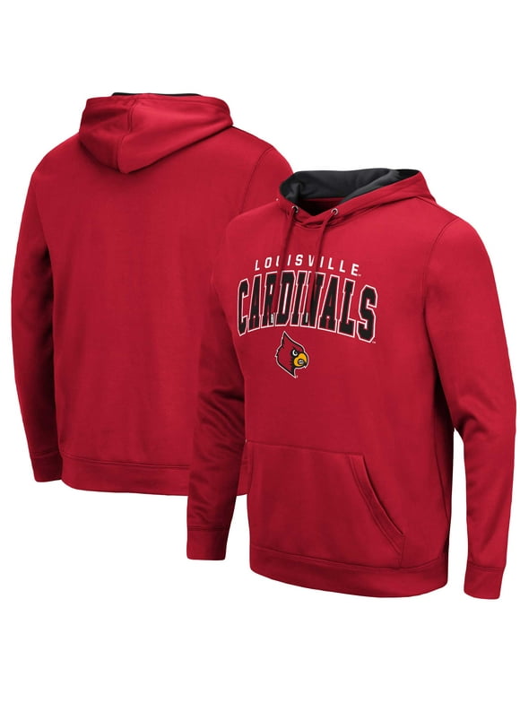 Men's Colosseum Red Louisville Cardinals Resistance-Pullover Hoodie