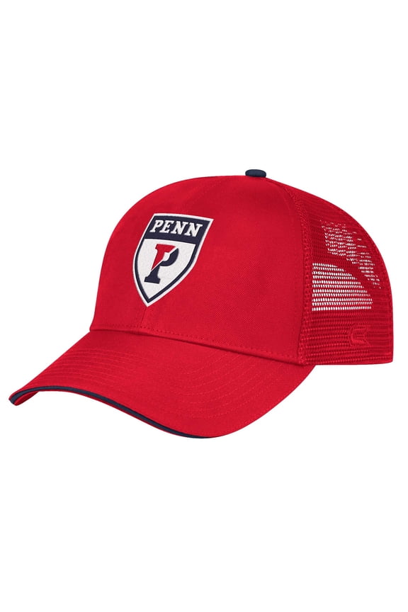 Men's Colosseum Red Pennsylvania Quakers Wyatt Adjustable Hat