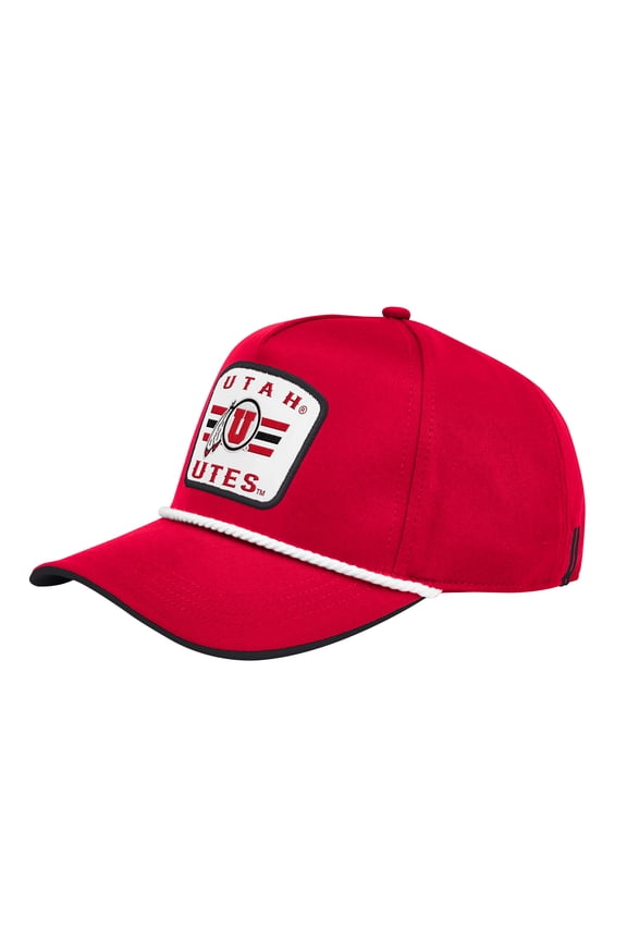 Men's Colosseum Red Utah Utes Hits the Road Podium Adjustable Hat