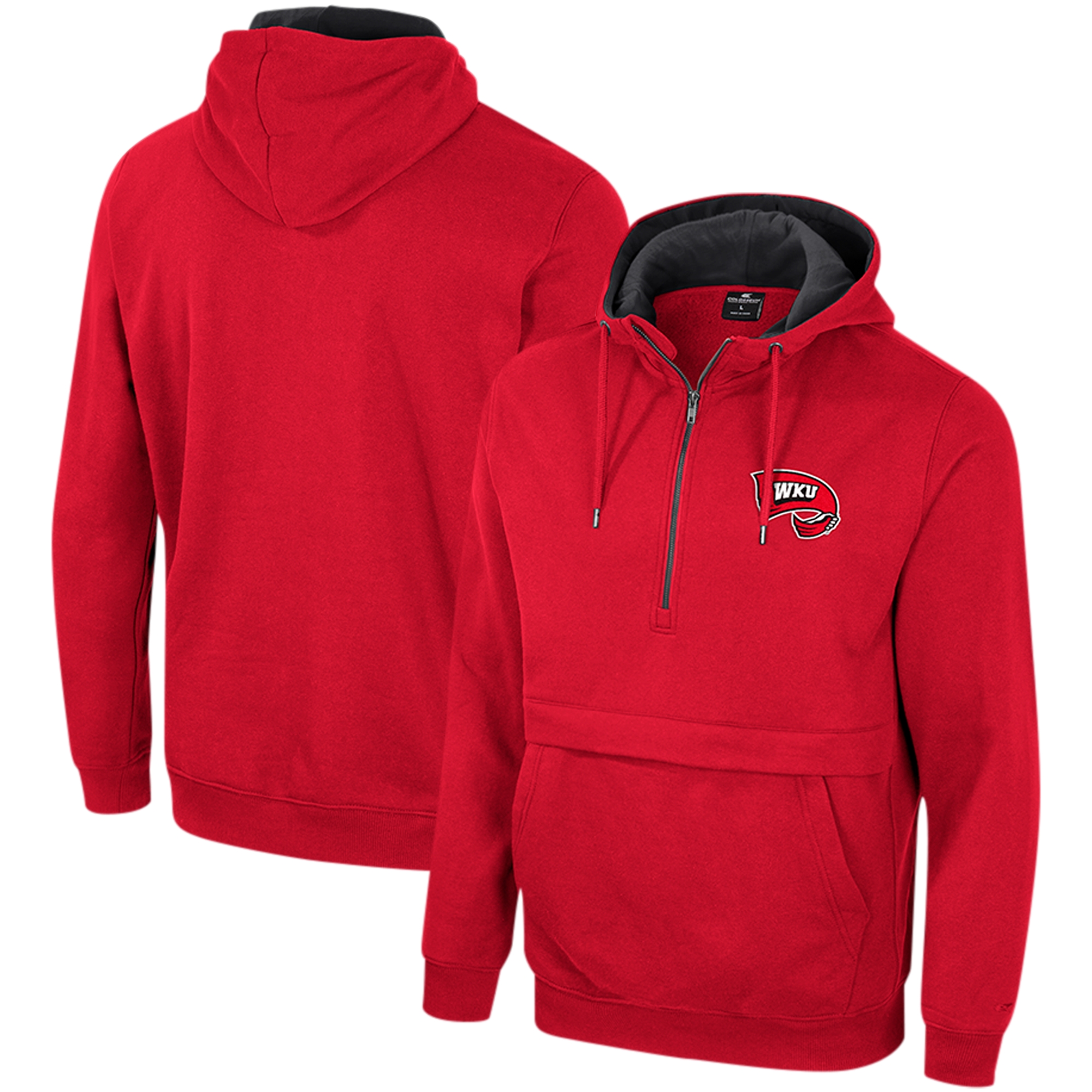 Men's Colosseum Red Western Kentucky Hilltoppers Team Half-Zip Pullover ...