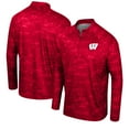 thumbnail image 1 of Men's Colosseum Red Wisconsin Badgers Carson Raglan Quarter-Zip Jacket, 1 of 3