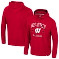 thumbnail image 1 of Men's Colosseum  Red Wisconsin Badgers Simoleans Washed Hoodie, 1 of 3