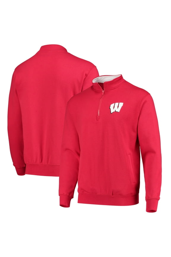 Men's Colosseum Red Wisconsin Badgers Tortugas Logo Quarter-Zip Jacket