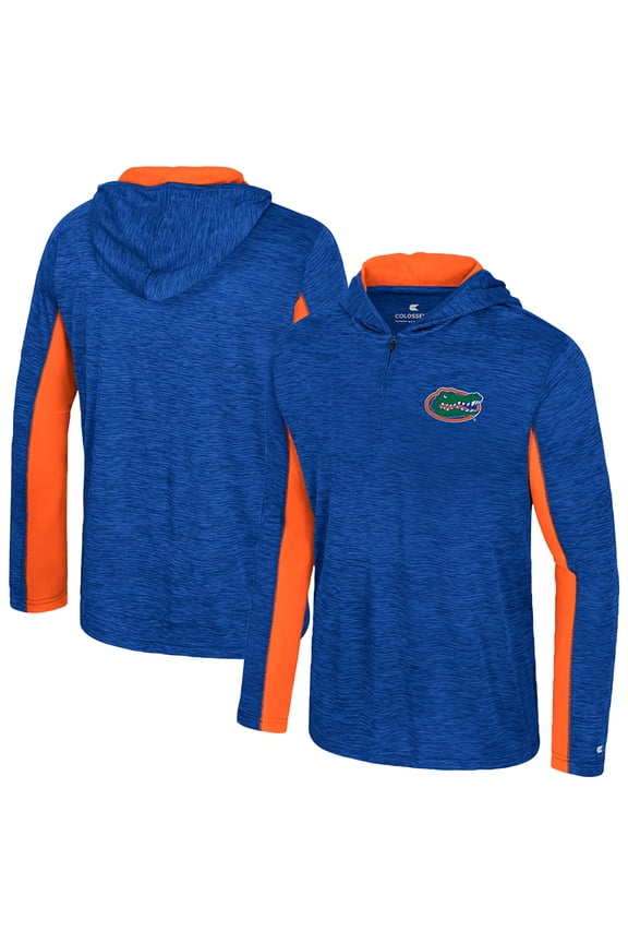 Men's Colosseum Royal Florida Gators Always Sunny Quarter-Zip Hoodie