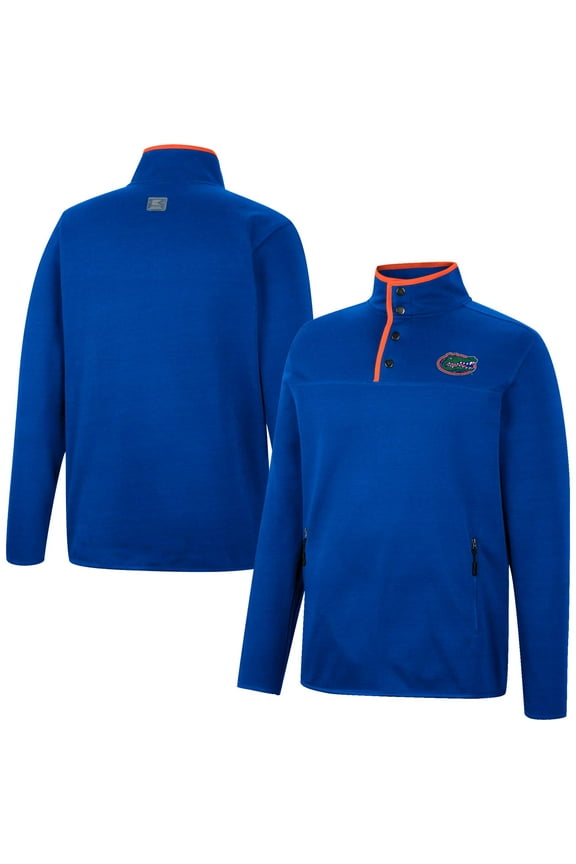 Men's Colosseum Royal Florida Gators Rebound Quarter-Snap Jacket