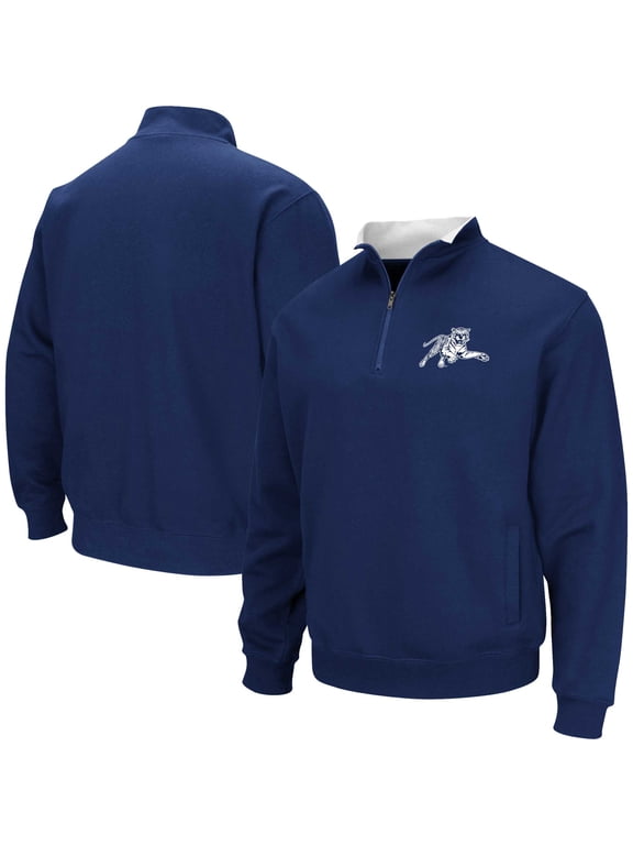Men's Colosseum Royal Jackson State Tigers Tortugas Quarter-Zip Sweatshirt