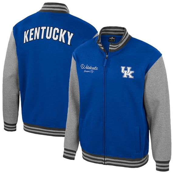 Men's Colosseum Royal Kentucky Wildcats Ambi-Turner Full-Zip Varsity Jacket