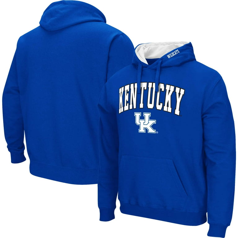 Men s Colosseum Royal Kentucky Wildcats Arch Logo Pullover Hoodie Walmart