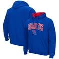 thumbnail image 1 of Men's Colosseum Royal Louisiana Tech Bulldogs Arch and Logo Pullover Hoodie, 1 of 3
