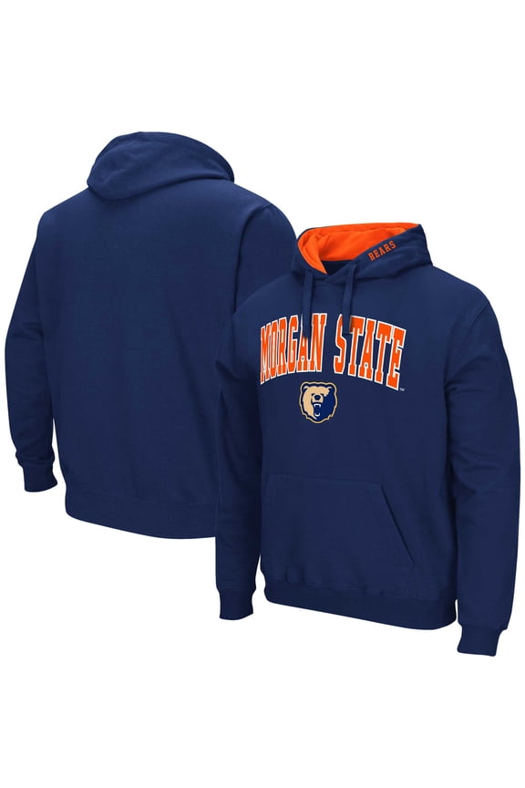 Men's Colosseum Navy Morgan State Bears Arch & Logo Hoodie