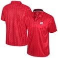 thumbnail image 1 of Men's Colosseum  Scarlet Nebraska Huskers Football Print Polo, 1 of 3