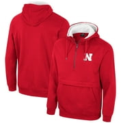 COLOSSEUM ATHLETICS Men's Colosseum Scarlet Nebraska Huskers Half-Zip Hoodie