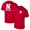 thumbnail image 1 of Men's Colosseum Scarlet Nebraska Huskers Logo Lockup 2-Hit Active Blend T-Shirt, 1 of 2