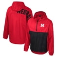 thumbnail image 1 of Men's Colosseum  Scarlet Nebraska Huskers Reloaded Anorak Half-Zip Jacket, 1 of 3