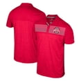 thumbnail image 1 of Men's Colosseum Scarlet Ohio State Buckeyes Big & Tall Langmore Polo, 1 of 3