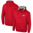 thumbnail image 1 of Men's Colosseum Scarlet Ohio State Buckeyes Half-Zip Hoodie, 1 of 3