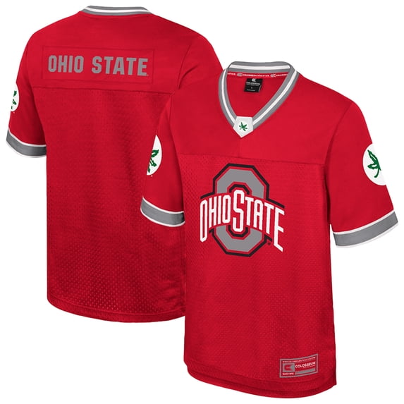 Men's Colosseum Scarlet Ohio State Buckeyes Nothing But The Hits Football Jersey