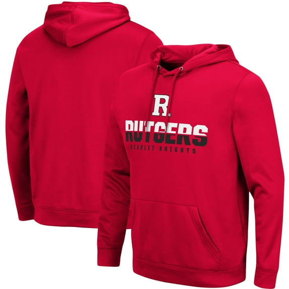 Men's Colosseum Scarlet Rutgers Scarlet Knights Lantern Pullover Hoodie