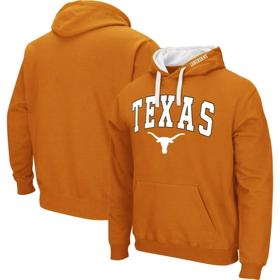 Men's Colosseum Texas Orange Texas Longhorns Big & Tall Arch & Logo 2.0 Pullover Hoodie