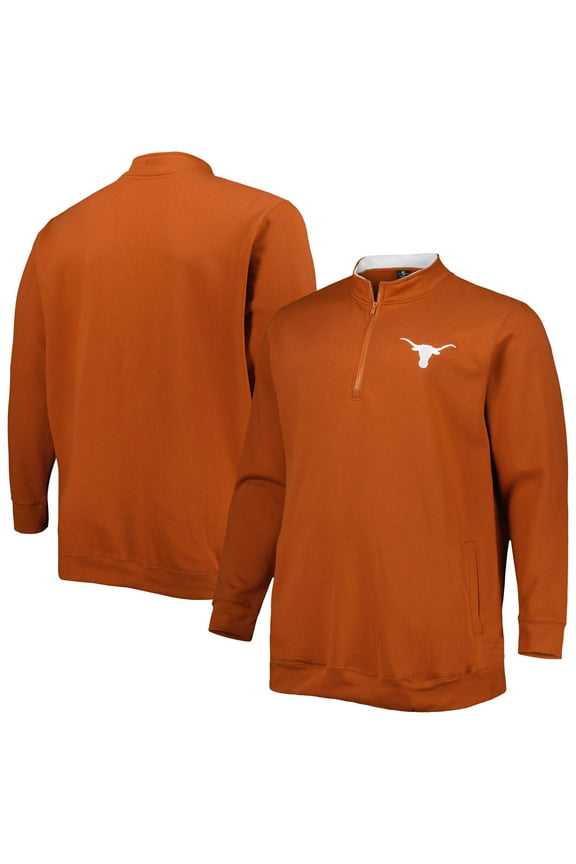 Men's Colosseum Texas Orange Texas Longhorns Big & Tall Tortugas Logo Quarter-Zip Sweatshirt