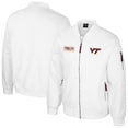thumbnail image 1 of Men's Colosseum Virginia Tech Hokies White Rabbit Full-Zip Bomber Jacket, 1 of 3