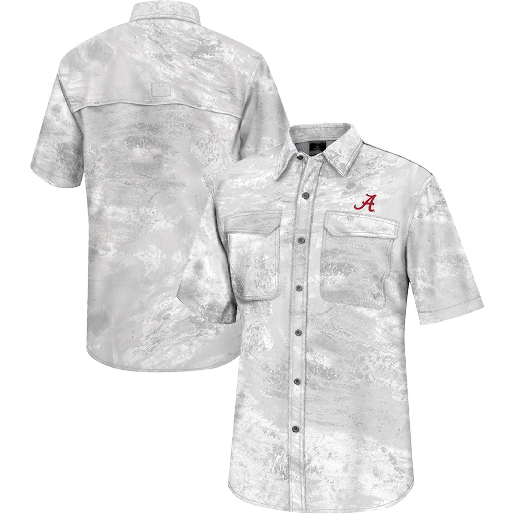 Men's Colosseum Charcoal Nebraska Huskers Realtree Aspect Charter Full-Button Fishing Shirt Size: Extra Large