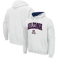 thumbnail image 1 of Men's Colosseum White Arizona Wildcats Arch & Logo 3.0 Pullover Hoodie, 1 of 3
