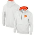 thumbnail image 1 of Men's Colosseum White Clemson Tigers Half-Zip Hoodie, 1 of 3