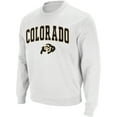 thumbnail image 1 of Men's Colosseum White Colorado Buffaloes Arch & Logo Crew Neck Sweatshirt, 1 of 5
