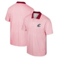 thumbnail image 1 of Men's Colosseum White/Crimson Washington State Cougars Print Stripe Polo, 1 of 3
