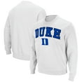 thumbnail image 1 of Men's Colosseum White Duke Blue Devils Arch & Logo Pullover Sweatshirt, 1 of 3