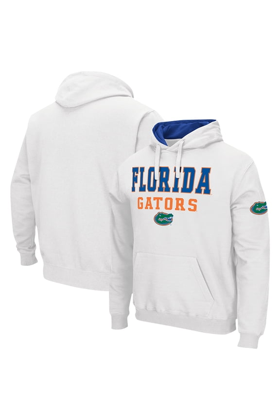 Men's Colosseum White Florida Gators Sunrise Pullover Hoodie