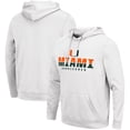 thumbnail image 1 of Men's Colosseum White Miami Hurricanes Lantern Pullover Hoodie, 1 of 3