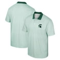 thumbnail image 1 of Men's Colosseum White Michigan State Spartans Print Stripe Polo, 1 of 3