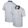 thumbnail image 1 of Men's Colosseum White/Navy Cal Bears Print Stripe Polo, 1 of 3