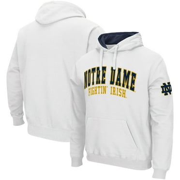 Men's Colosseum Navy Notre Dame Fighting Irish Arch & Logo 3.0 Pullover ...