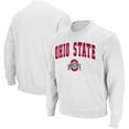 thumbnail image 1 of Men's Colosseum White Ohio State Buckeyes Team Arch & Logo Tackle Twill Pullover Sweatshirt, 1 of 3