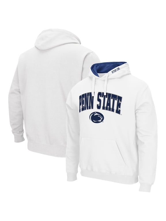 Men's Colosseum White Penn State Nittany Lions Arch & Logo 3.0 Pullover Hoodie