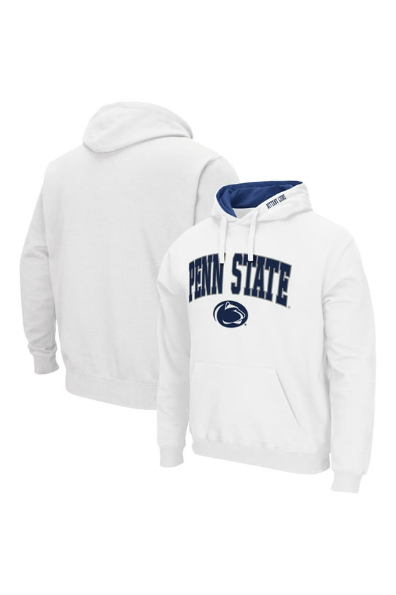 Men's Colosseum White Penn State Nittany Lions Arch & Logo 3.0 Pullover Hoodie
