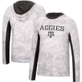 thumbnail image 1 of Men's Colosseum White Texas A&M Aggies Mossy Oak SPF 50 Performance Long Sleeve Hoodie T-Shirt, 1 of 3
