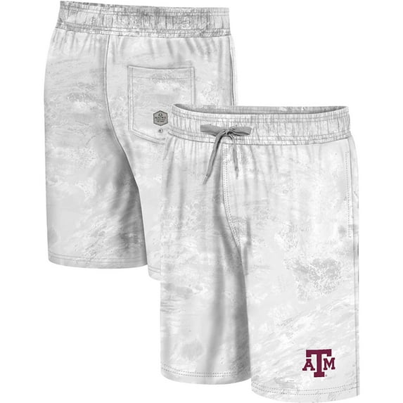Men's Colosseum White Texas A&M Aggies Realtree Aspect Ohana Swim Shorts