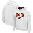 thumbnail image 1 of Men's Colosseum White Virginia Tech Hokies Arch & Logo 3.0 Pullover Hoodie, 1 of 3